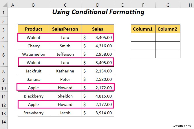 วิธีย้ายแถวที่ซ้ำกันเป็นคอลัมน์ใน Excel (4 วิธี)