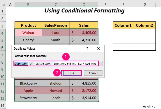 วิธีย้ายแถวที่ซ้ำกันเป็นคอลัมน์ใน Excel (4 วิธี)