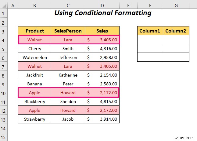 วิธีย้ายแถวที่ซ้ำกันเป็นคอลัมน์ใน Excel (4 วิธี)