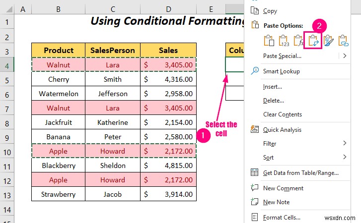 วิธีย้ายแถวที่ซ้ำกันเป็นคอลัมน์ใน Excel (4 วิธี)