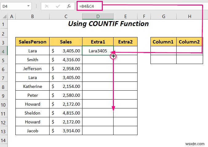 วิธีย้ายแถวที่ซ้ำกันเป็นคอลัมน์ใน Excel (4 วิธี)