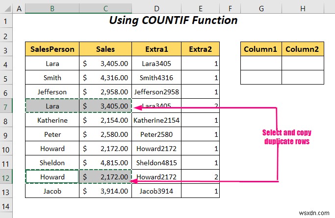 วิธีย้ายแถวที่ซ้ำกันเป็นคอลัมน์ใน Excel (4 วิธี)