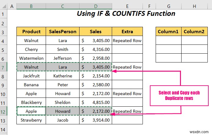 วิธีย้ายแถวที่ซ้ำกันเป็นคอลัมน์ใน Excel (4 วิธี)