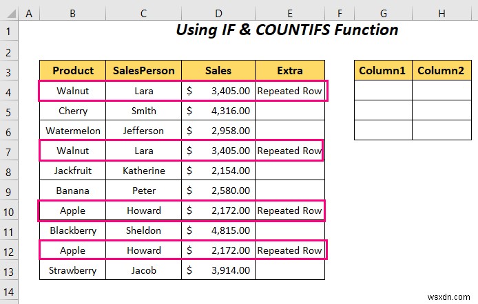 วิธีย้ายแถวที่ซ้ำกันเป็นคอลัมน์ใน Excel (4 วิธี)