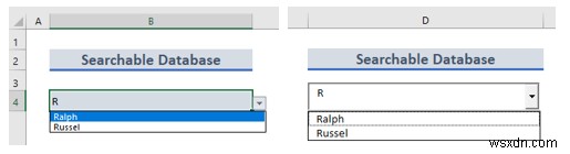 วิธีสร้างฐานข้อมูลที่ค้นหาได้ใน Excel (2 เคล็ดลับง่ายๆ)