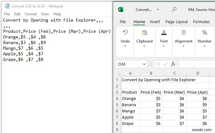 วิธีการแปลง CSV เป็น XLSX (4 วิธีด่วน)