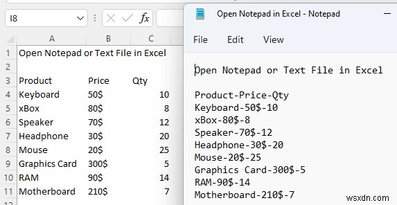 วิธีการเปิด Notepad หรือไฟล์ข้อความใน Excel ด้วยคอลัมน์ (วิธีง่ายๆ 3 วิธี)