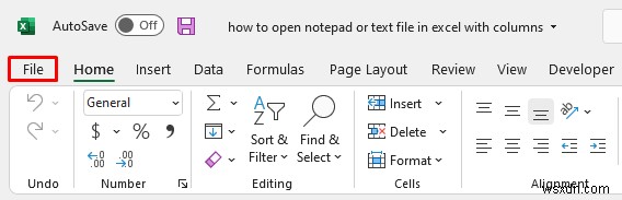 วิธีการเปิด Notepad หรือไฟล์ข้อความใน Excel ด้วยคอลัมน์ (วิธีง่ายๆ 3 วิธี)