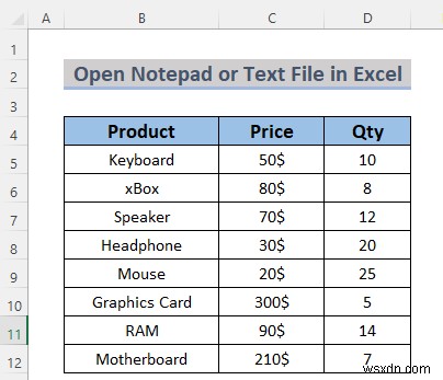 วิธีการเปิด Notepad หรือไฟล์ข้อความใน Excel ด้วยคอลัมน์ (วิธีง่ายๆ 3 วิธี)