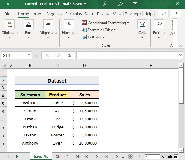 วิธีการแปลงไฟล์ Excel เป็นรูปแบบ CSV (5 วิธีง่ายๆ)