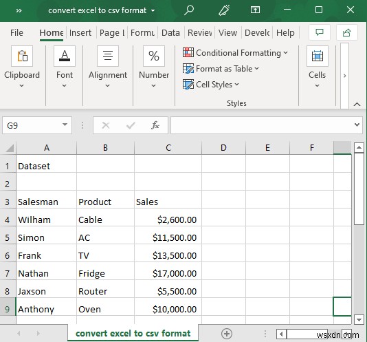 วิธีการแปลงไฟล์ Excel เป็นรูปแบบ CSV (5 วิธีง่ายๆ)