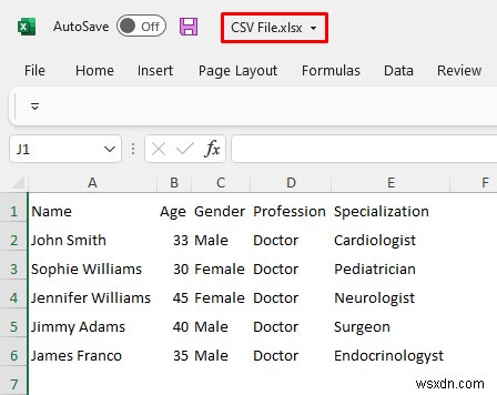 วิธีการแปลง CSV เป็น Excel ด้วยคอลัมน์ (5 วิธี)