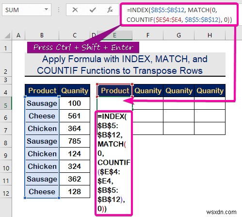 วิธีการเปลี่ยนแถวเป็นคอลัมน์ตามเกณฑ์ใน Excel (2 วิธี)