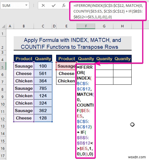 วิธีการเปลี่ยนแถวเป็นคอลัมน์ตามเกณฑ์ใน Excel (2 วิธี)