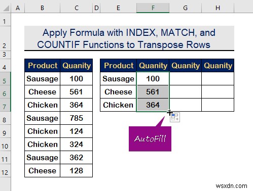 วิธีการเปลี่ยนแถวเป็นคอลัมน์ตามเกณฑ์ใน Excel (2 วิธี)