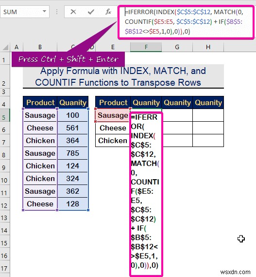 วิธีการเปลี่ยนแถวเป็นคอลัมน์ตามเกณฑ์ใน Excel (2 วิธี)