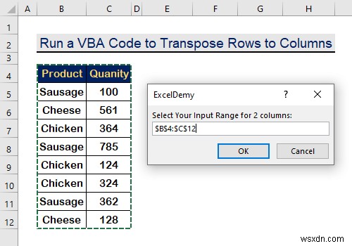 วิธีการเปลี่ยนแถวเป็นคอลัมน์ตามเกณฑ์ใน Excel (2 วิธี)