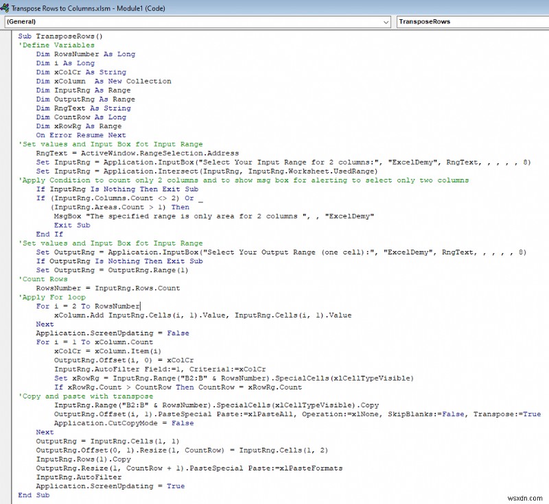 วิธีการเปลี่ยนแถวเป็นคอลัมน์ตามเกณฑ์ใน Excel (2 วิธี)