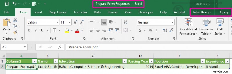 วิธีเชื่อมโยงแบบฟอร์ม PDF กับฐานข้อมูล Excel (ด้วยขั้นตอนง่ายๆ)