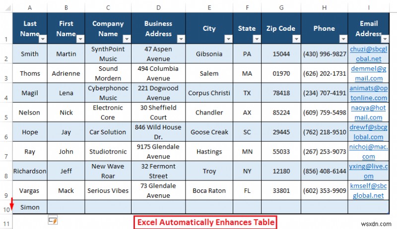 วิธีการรักษาฐานข้อมูลลูกค้าใน Excel