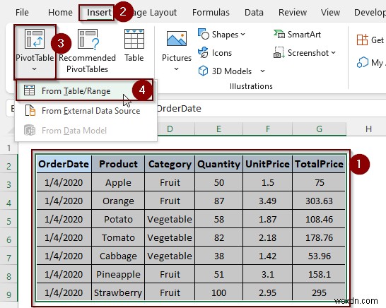 วิธีการสร้างฐานข้อมูลที่อัปเดตโดยอัตโนมัติใน Excel