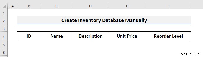 วิธีสร้างฐานข้อมูลสินค้าคงคลังใน Excel (วิธีง่ายๆ 3 วิธี)