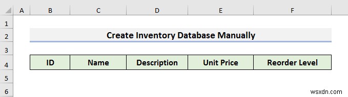 วิธีสร้างฐานข้อมูลสินค้าคงคลังใน Excel (วิธีง่ายๆ 3 วิธี)