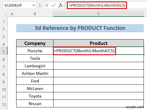 วิธีสร้างข้อมูลอ้างอิง 3 มิติใน Excel ด้วยชื่อ (7 วิธีง่ายๆ)