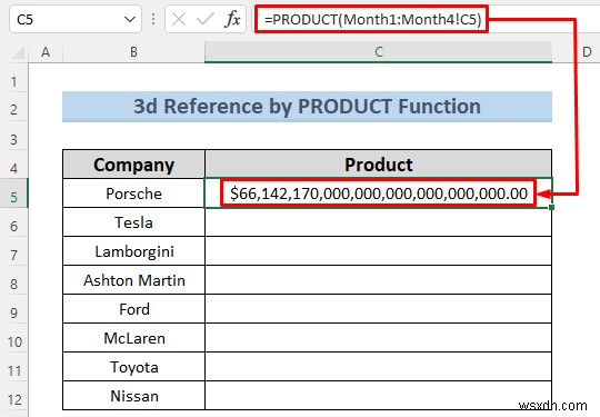 วิธีสร้างข้อมูลอ้างอิง 3 มิติใน Excel ด้วยชื่อ (7 วิธีง่ายๆ)