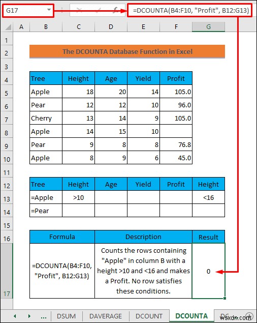 วิธีใช้ฟังก์ชันฐานข้อมูลใน Excel (พร้อมตัวอย่าง)