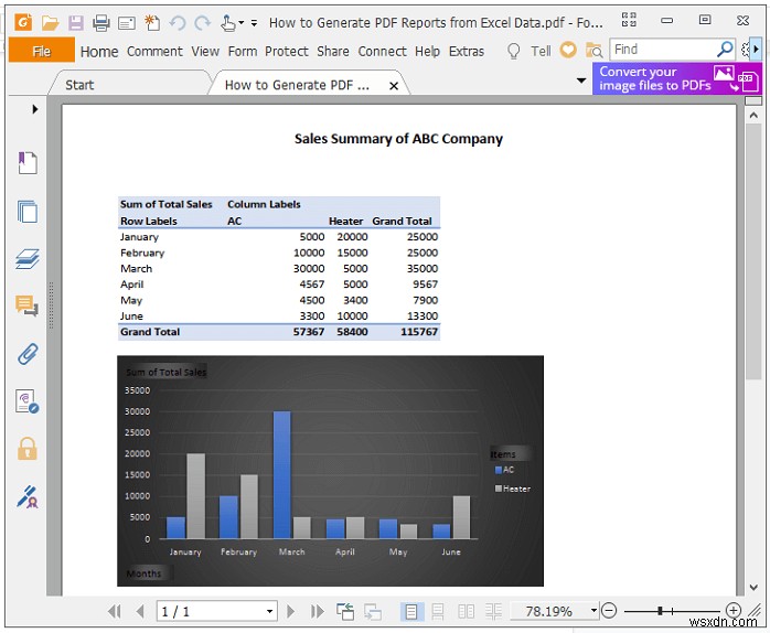 วิธีสร้างรายงาน PDF จากข้อมูล Excel (4 วิธีง่ายๆ)