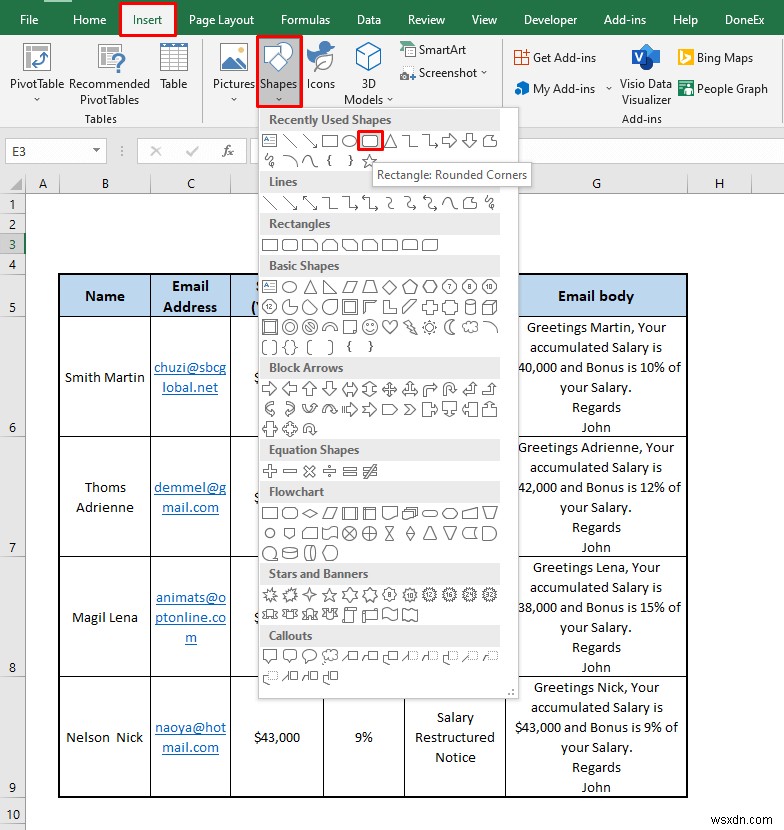 วิธีการส่งอีเมลอัตโนมัติจาก Excel ไปยัง Outlook (4 วิธี)