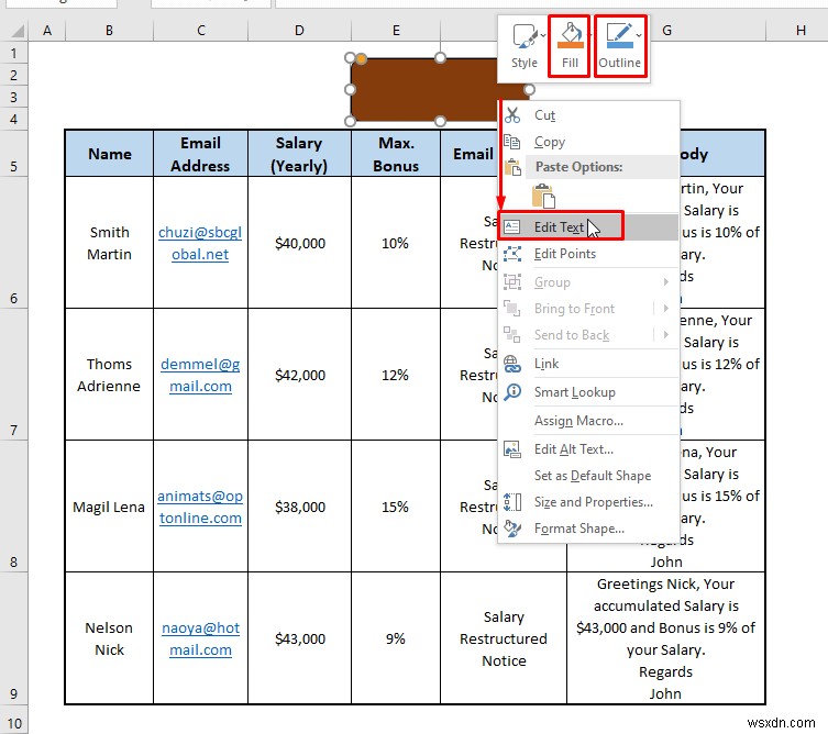 วิธีการส่งอีเมลอัตโนมัติจาก Excel ไปยัง Outlook (4 วิธี)