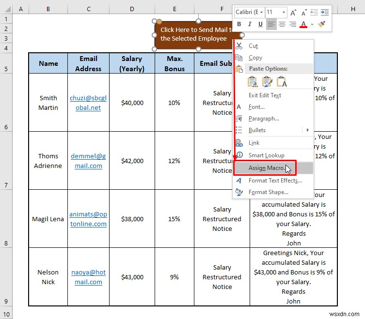 วิธีการส่งอีเมลอัตโนมัติจาก Excel ไปยัง Outlook (4 วิธี)