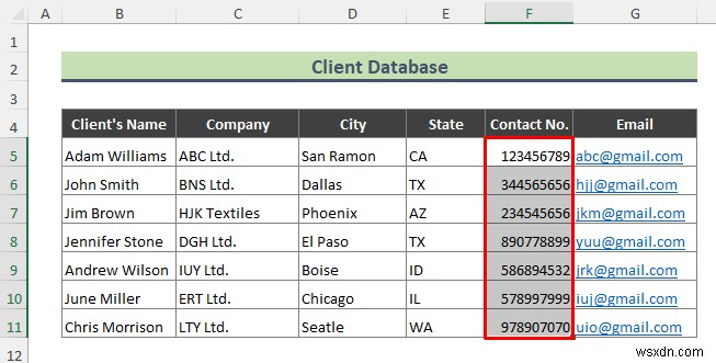 วิธีการสร้างฐานข้อมูลลูกค้าใน Excel (ด้วยขั้นตอนง่ายๆ)