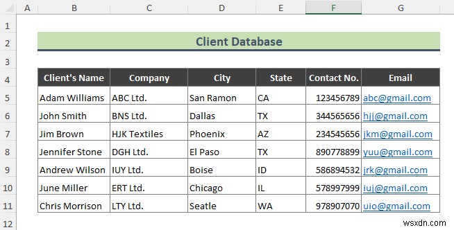 วิธีการสร้างฐานข้อมูลลูกค้าใน Excel (ด้วยขั้นตอนง่ายๆ)