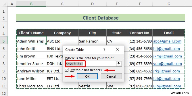 วิธีการสร้างฐานข้อมูลลูกค้าใน Excel (ด้วยขั้นตอนง่ายๆ)