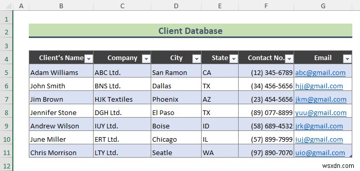 วิธีการสร้างฐานข้อมูลลูกค้าใน Excel (ด้วยขั้นตอนง่ายๆ)