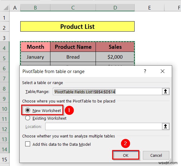 วิธีการแทรกตัวแบ่งส่วนข้อมูลใน Excel (วิธีง่ายๆ 3 วิธี)