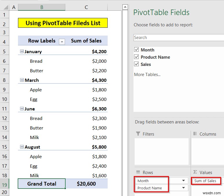 วิธีการแทรกตัวแบ่งส่วนข้อมูลใน Excel (วิธีง่ายๆ 3 วิธี)