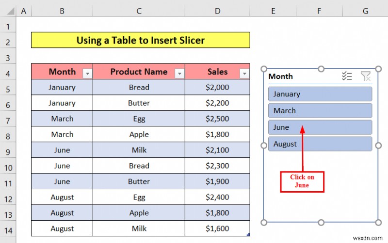 วิธีการแทรกตัวแบ่งส่วนข้อมูลใน Excel (วิธีง่ายๆ 3 วิธี)