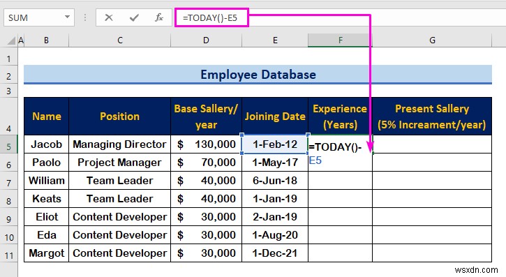 วิธีสร้างฐานข้อมูลพนักงานใน Excel (ด้วยขั้นตอนง่ายๆ)