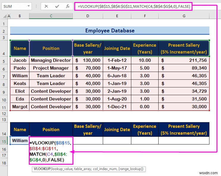 วิธีสร้างฐานข้อมูลพนักงานใน Excel (ด้วยขั้นตอนง่ายๆ)