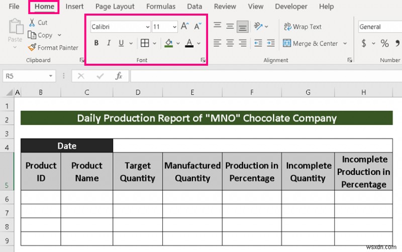 วิธีการสร้างรายงานการผลิตใน Excel (2 ตัวแปรทั่วไป)