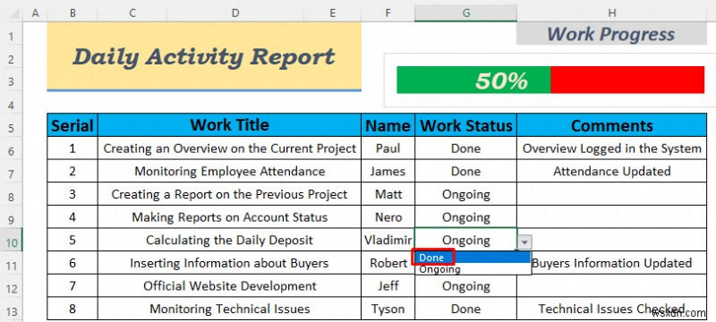 วิธีสร้างรายงานกิจกรรมประจำวันใน Excel (5 ตัวอย่างง่ายๆ)