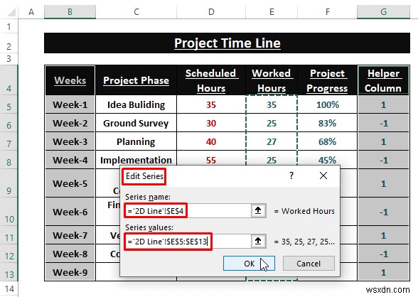 วิธีสร้างแผนภูมิเส้นเวลาใน Excel (5 วิธีง่ายๆ)