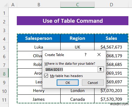 วิธีการแทรกตัวแบ่งส่วนข้อมูลโดยไม่ใช้ Pivot Table ใน Excel