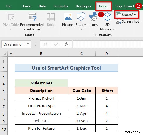 วิธีสร้างไทม์ไลน์โครงการใน Excel (วิธีง่ายๆ 3 วิธี)