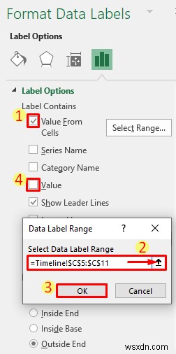 สร้างไทม์ไลน์ใน Excel ด้วยเหตุการณ์สำคัญ (ด้วยขั้นตอนง่ายๆ)