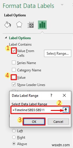 สร้างไทม์ไลน์ใน Excel ด้วยเหตุการณ์สำคัญ (ด้วยขั้นตอนง่ายๆ)